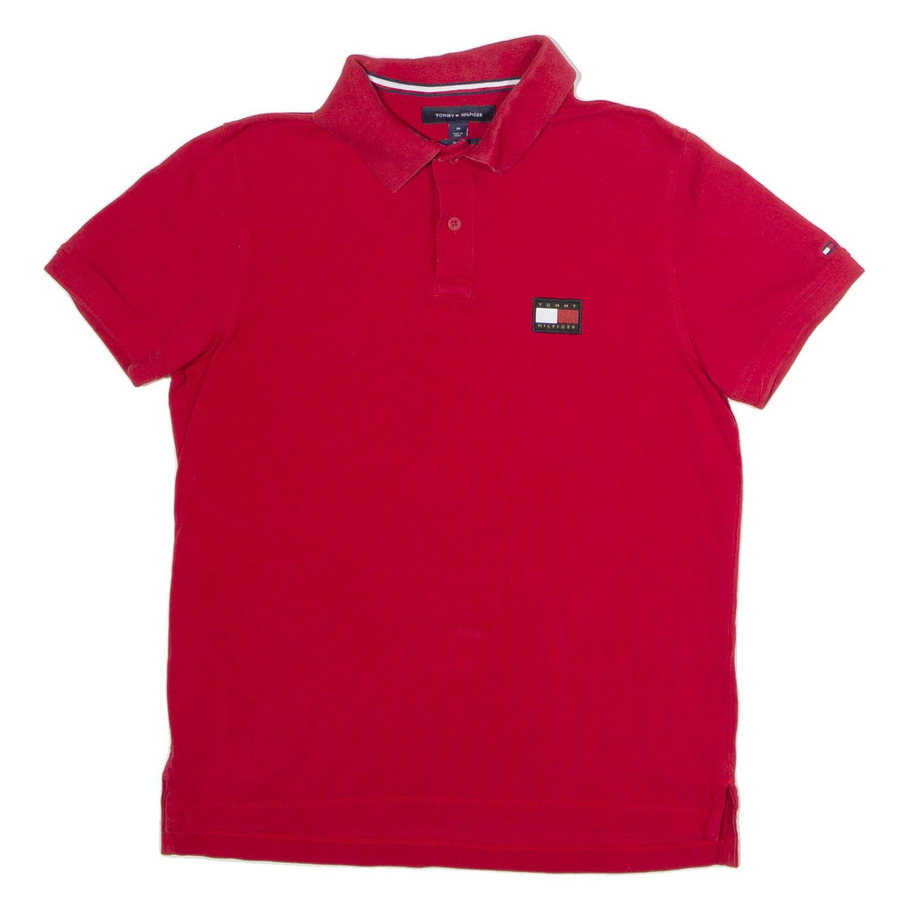 TOMMY HILFIGER Slim Fit Mens Polo Shirt Red M