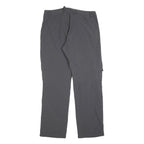 Womens Grey Polyester Blend Regular Fit Straight Trousers W34 L30 Outdoor Zip