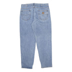 CARHARTT Mens Jeans Blue Relaxed Straight Denim Medium W35 L30 Zip Casual