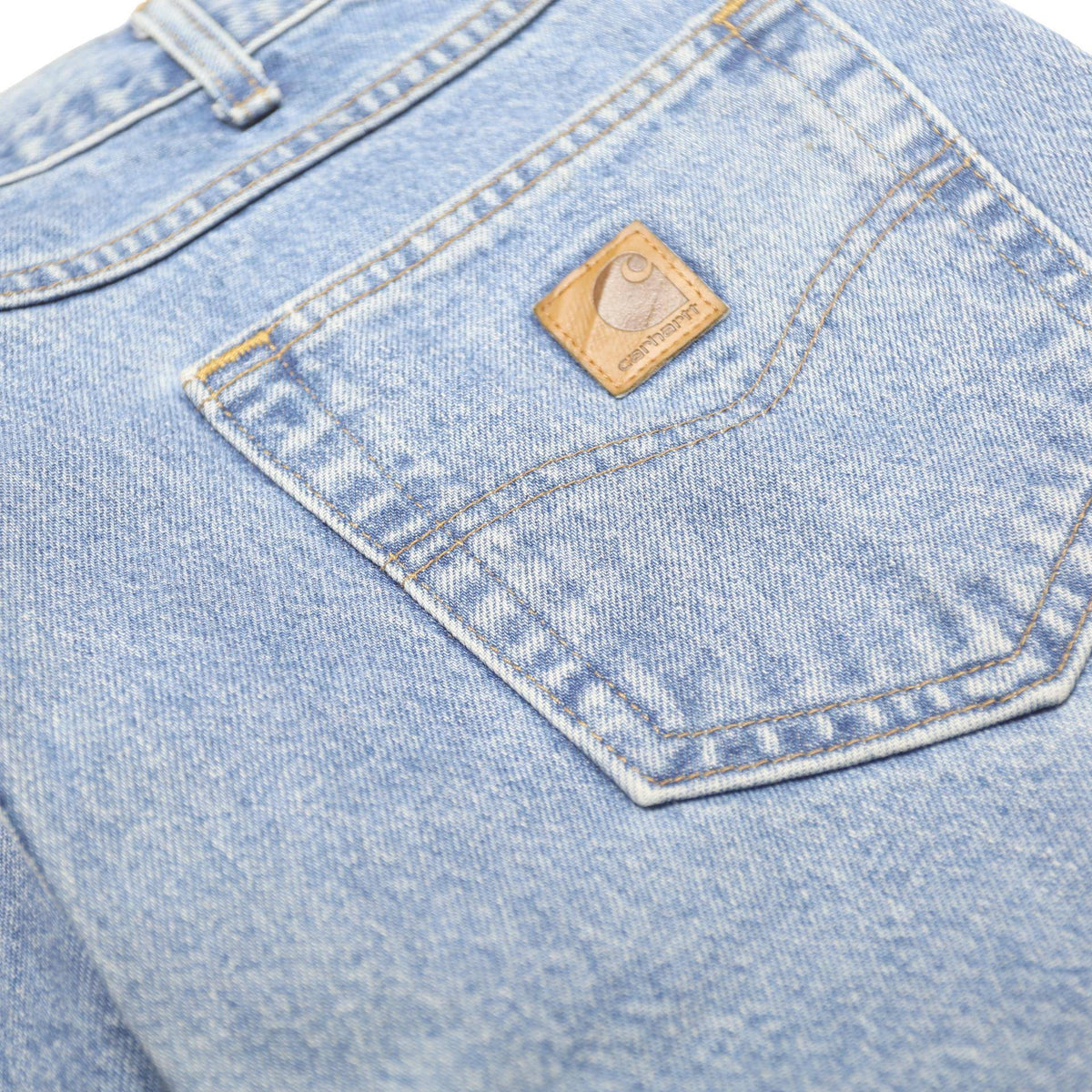 CARHARTT Mens Jeans Blue Relaxed Straight Denim Medium W35 L30 Zip Casual