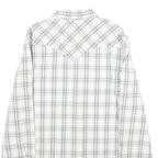 LEVI'S Mens White & Grey Check Shirt S Cotton Long Sleeve Casual