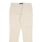 TRUSSARDI Womens Cotton Blend Beige Slim Tapered Trousers W28 L29 Stylish
