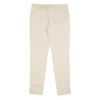 TRUSSARDI Womens Cotton Blend Beige Slim Tapered Trousers W28 L29 Stylish