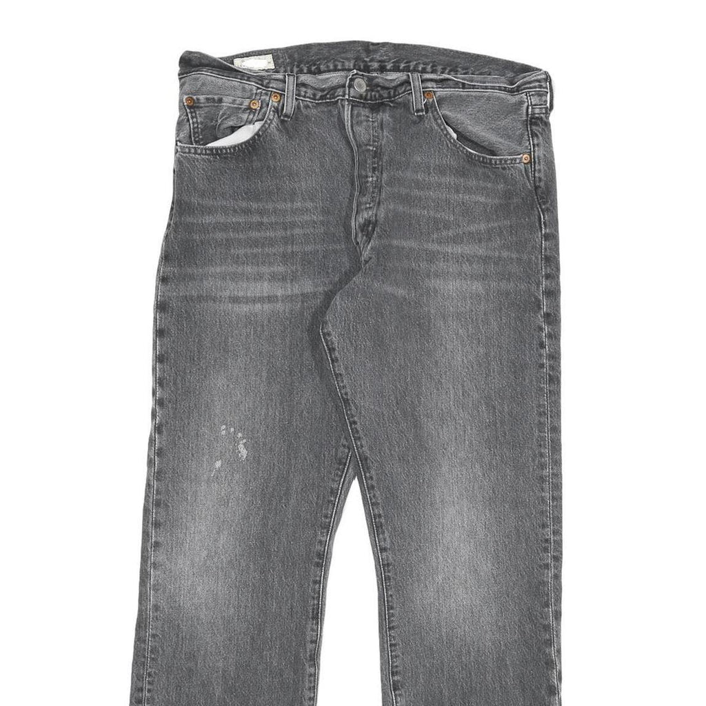 LEVI'S 501 Big E Mens Jeans Grey Regular Straight Denim Medium W32 L29 Button