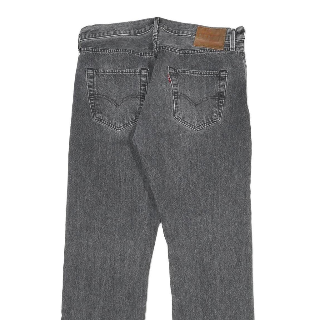 LEVI'S 501 Big E Mens Jeans Grey Regular Straight Denim Medium W32 L29 Button