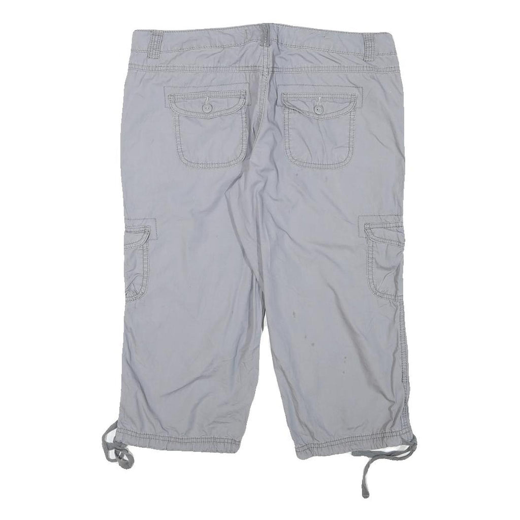 OP Womens Shorts Grey Cargo Casual L W31 Cotton Blend Utility Pocketed