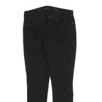LEVI'S Womens Slim Black Denim Cotton Blend Zip Jeans W30 L32 Stylish Comfort