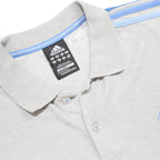 ADIDAS Mens Grey & Light Blue Colourblock Polo Shirt Short Sleeve M Cotton Blend