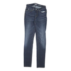 LEVI'S Womens Slim Skinny Denim Blue Jeans W25 L30 Stretch Cotton Blend Zip