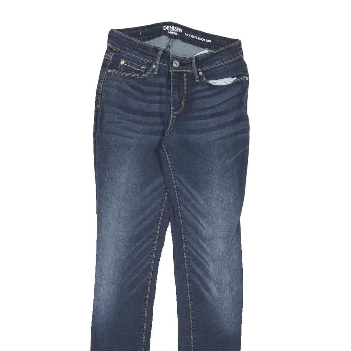 LEVI'S Womens Slim Skinny Denim Blue Jeans W25 L30 Stretch Cotton Blend Zip