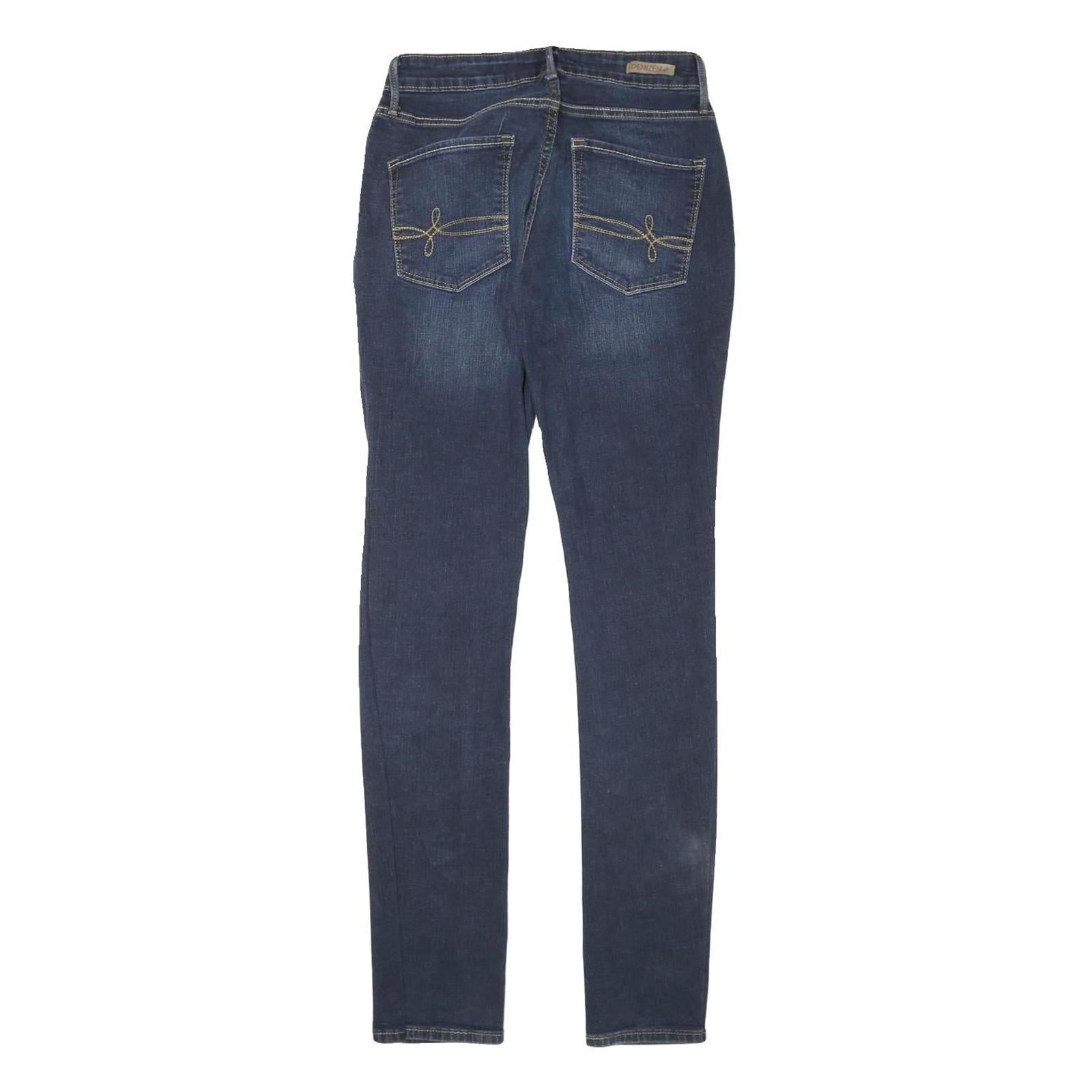 LEVI'S Womens Slim Skinny Denim Blue Jeans W25 L30 Stretch Cotton Blend Zip