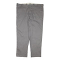 DICKIES Mens Regular Fit Grey Cotton Blend Zip Trousers W44 L31 Workwear