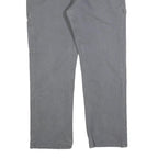 DICKIES Mens Grey Cotton Blend Regular Fit Straight Leg Trousers W36 L30
