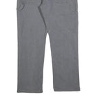 DICKIES Mens Grey Cotton Blend Regular Fit Straight Leg Trousers W36 L30