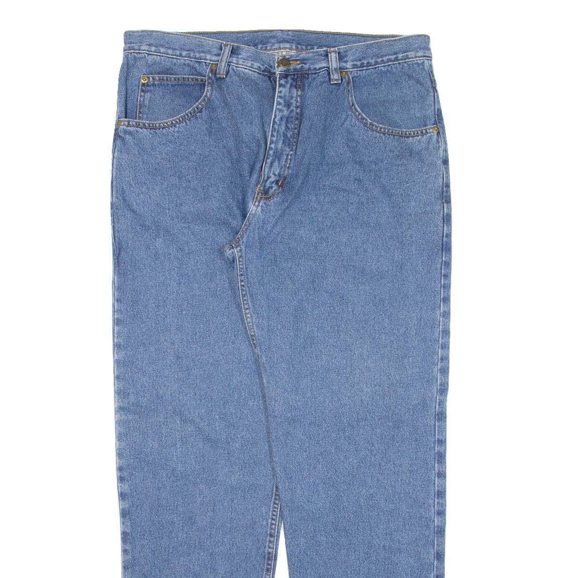Mens Jeans Blue Regular Tapered W34 L32