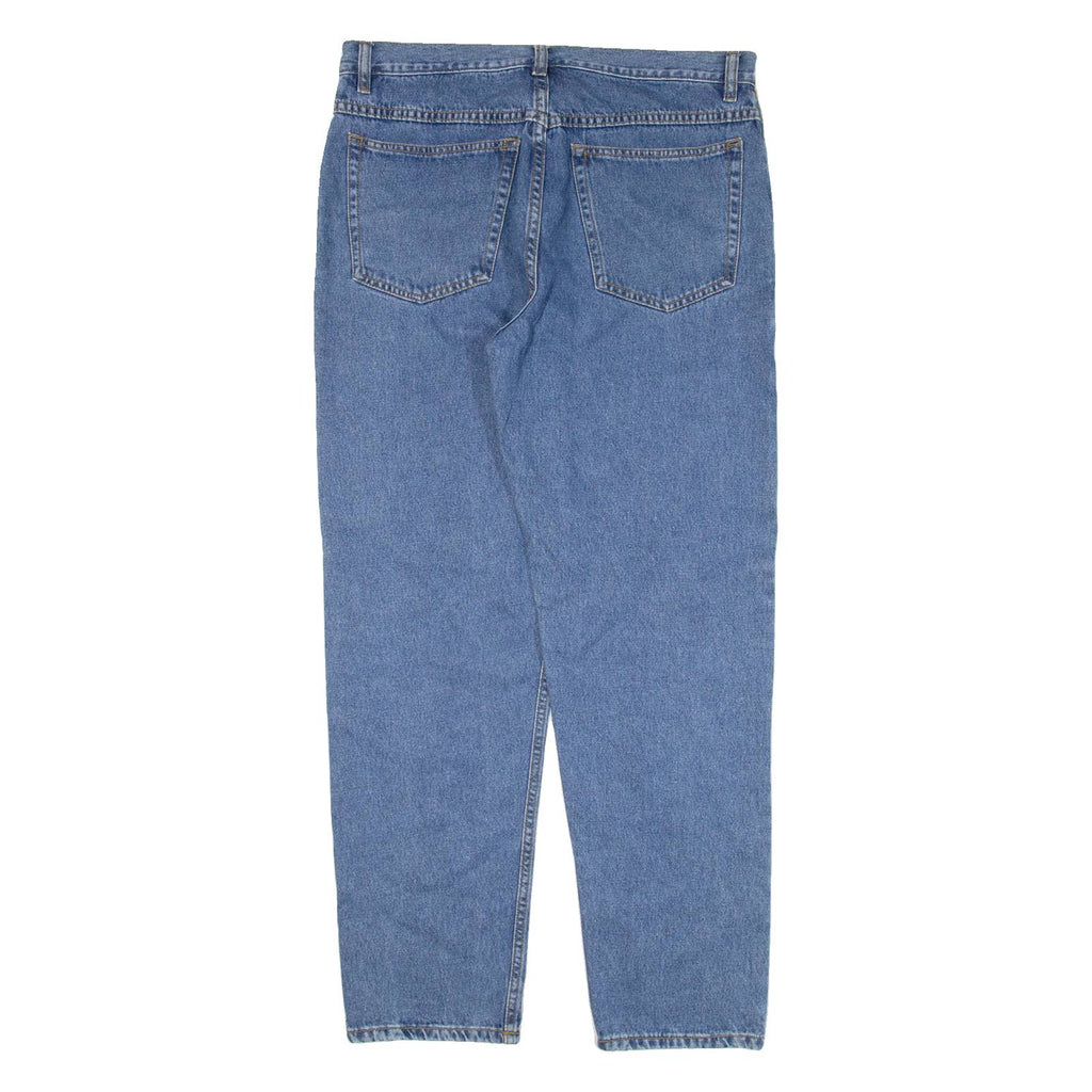 Mens Jeans Blue Regular Tapered W34 L32