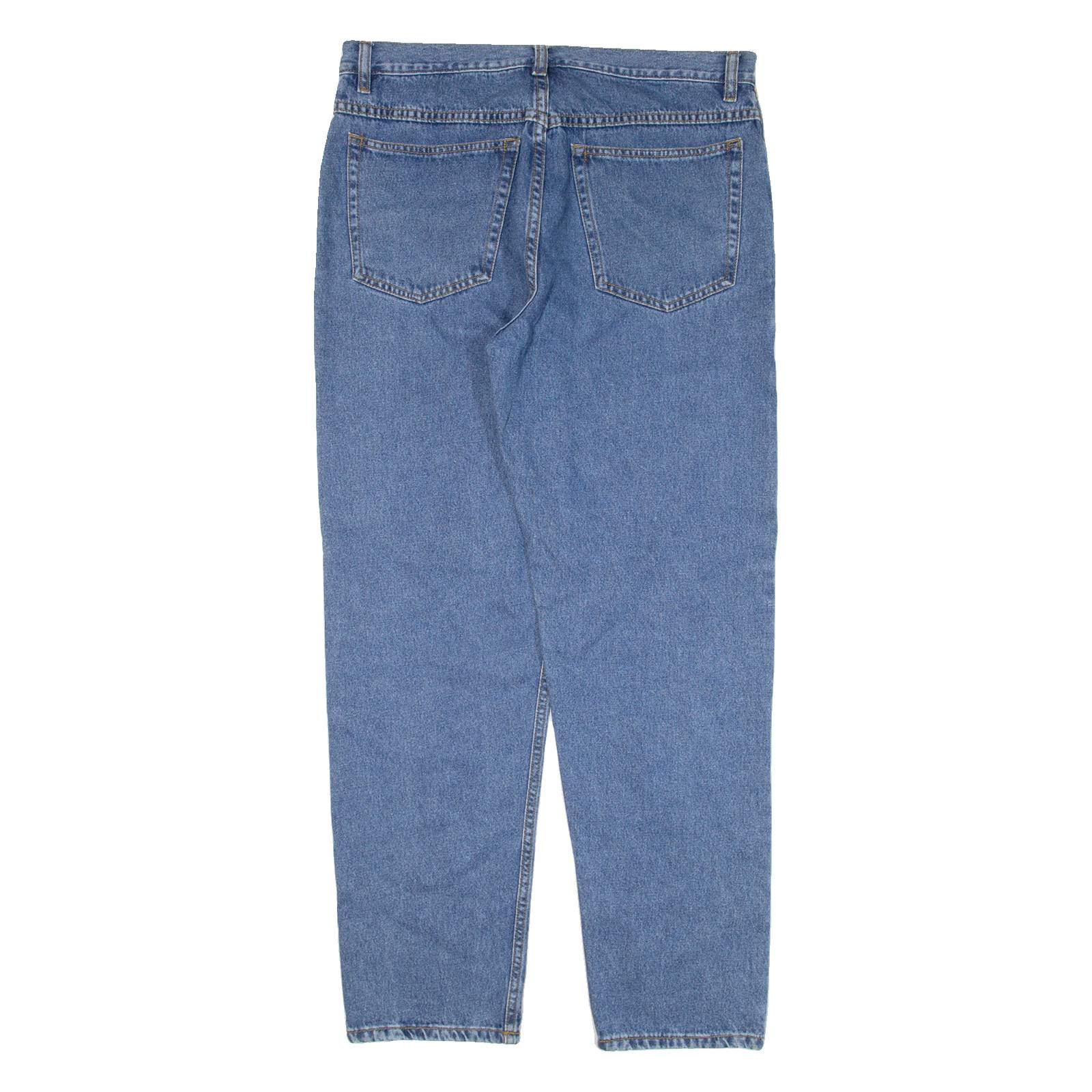 Mens Jeans Blue Regular Tapered W34 L32