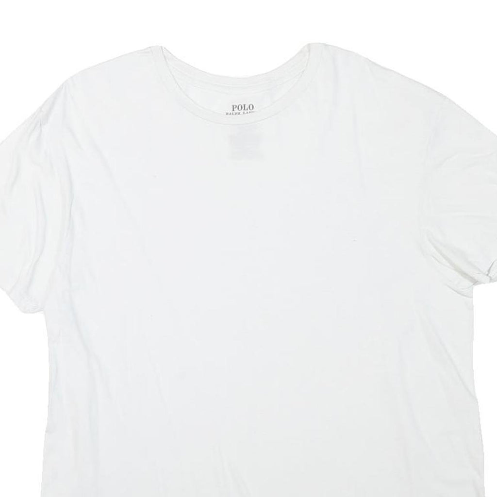 POLO RALPH LAUREN Mens White Classic T-Shirt L Short Sleeve Crew Neck Cotton