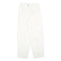 Womens Relaxed Fit White Pinstripe Trousers W26 L30 Classic Straight Zip Closure