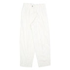 Womens Relaxed Fit White Pinstripe Trousers W26 L30 Classic Straight Zip Closure
