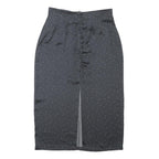 ET VOUS Womens Black & White Polka Dot Midi Pencil Polyester Skirt UK 14 Button