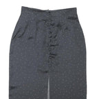ET VOUS Womens Black & White Polka Dot Midi Pencil Polyester Skirt UK 14 Button