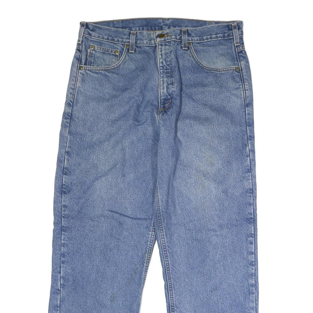 CARHARTT Mens Jeans Blue Relaxed Straight Denim Medium W35 L30 Workwear
