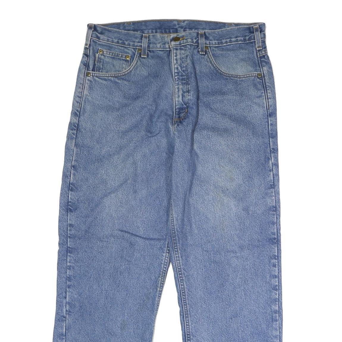 CARHARTT Mens Jeans Blue Relaxed Straight Denim Medium W35 L30 Workwear