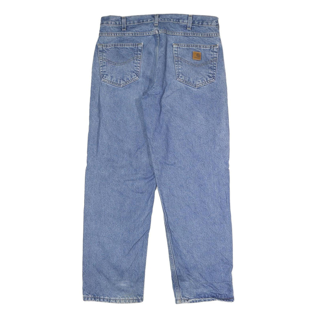 CARHARTT Mens Jeans Blue Relaxed Straight Denim Medium W35 L30 Workwear