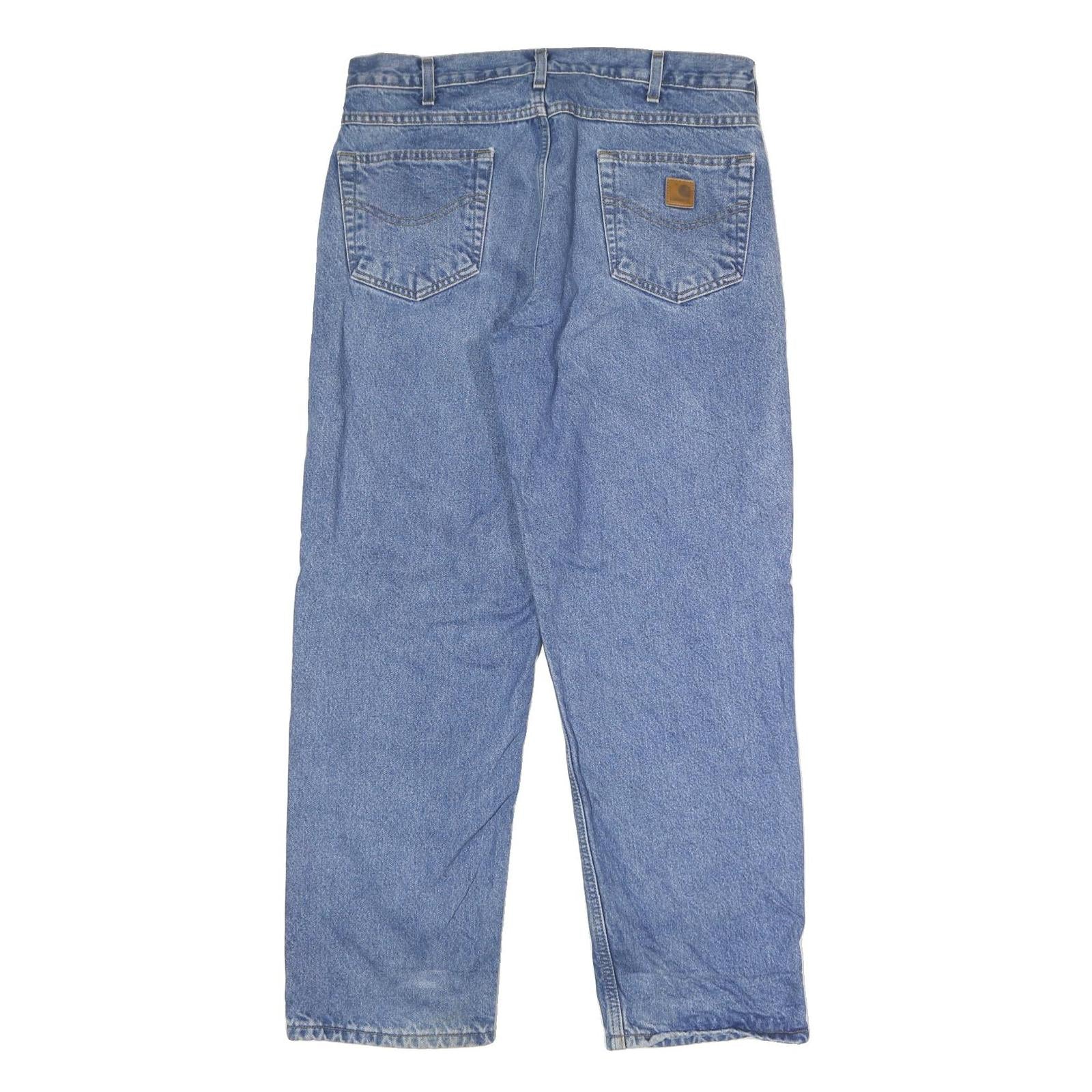 CARHARTT Mens Jeans Blue Relaxed Straight Denim Medium W35 L30 Workwear