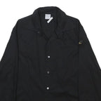 REPLAY Mens Black Plain Shirt M Cotton Blend Long Sleeve Button Closure