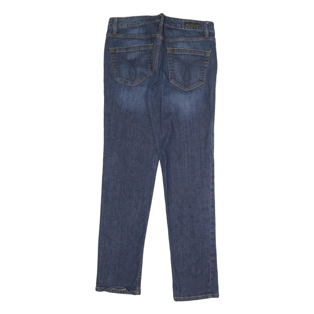CALVIN KLEIN JEANS Womens Blue Regular Straight Denim Jeans W28 L32 Stylish