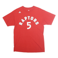 ADIDAS Mens Red Raptors 5 Graphic T-Shirt M Short Sleeve Crew Neck NBA