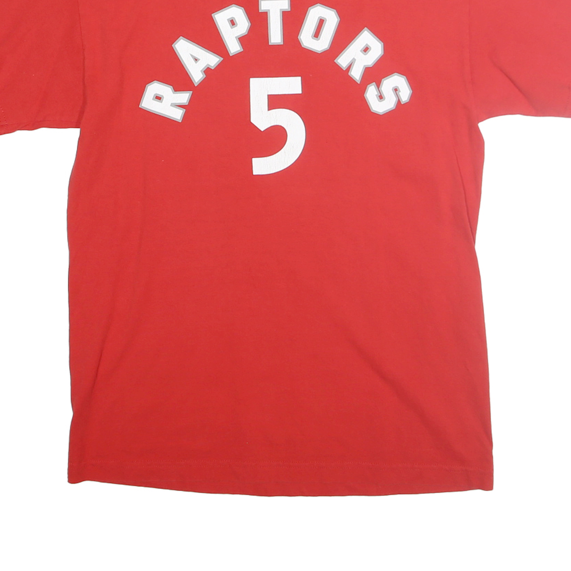 ADIDAS Mens Red Raptors 5 Graphic T-Shirt M Short Sleeve Crew Neck NBA