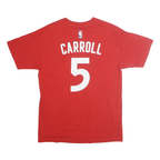 ADIDAS Mens Red Raptors 5 Graphic T-Shirt M Short Sleeve Crew Neck NBA