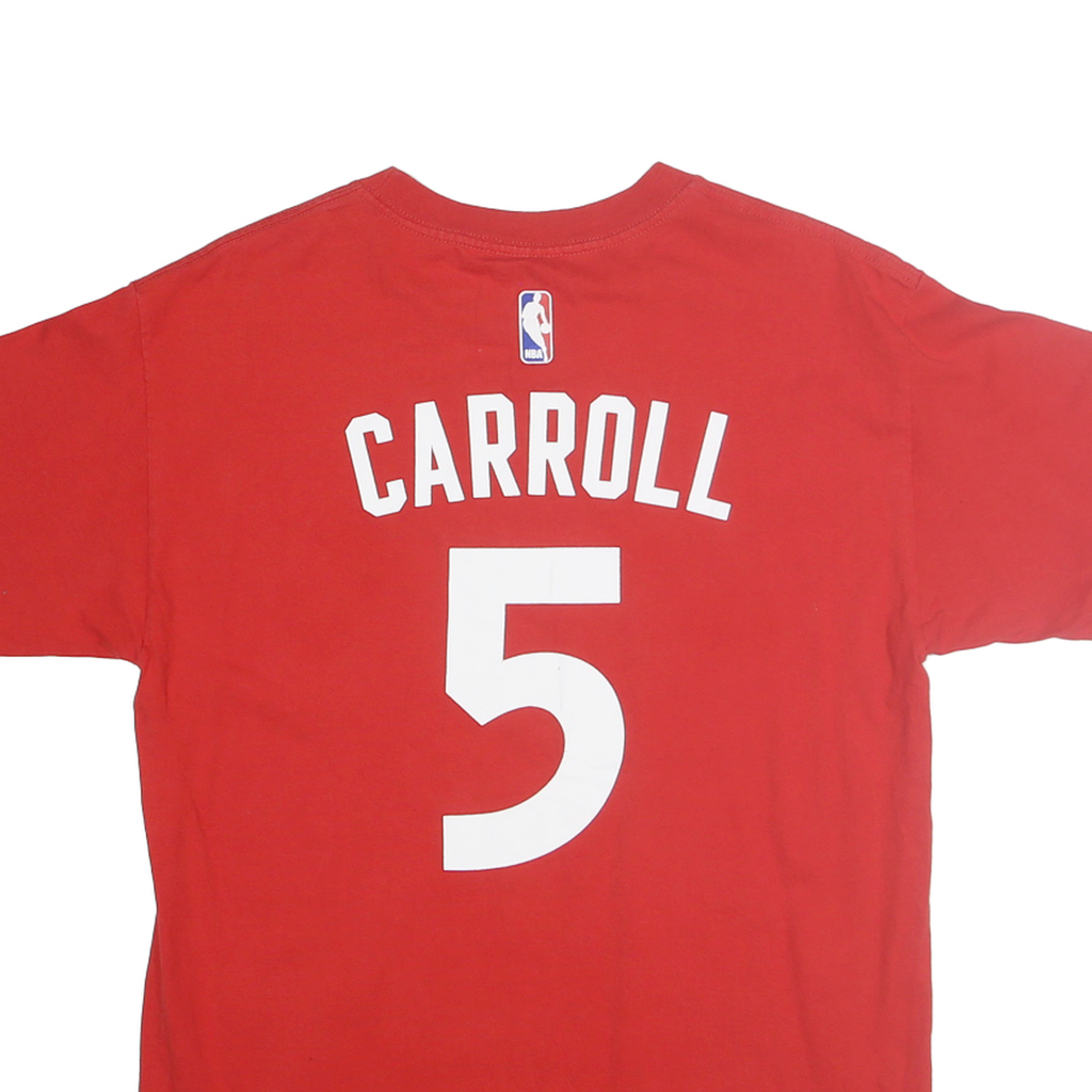 ADIDAS Mens Red Raptors 5 Graphic T-Shirt M Short Sleeve Crew Neck NBA