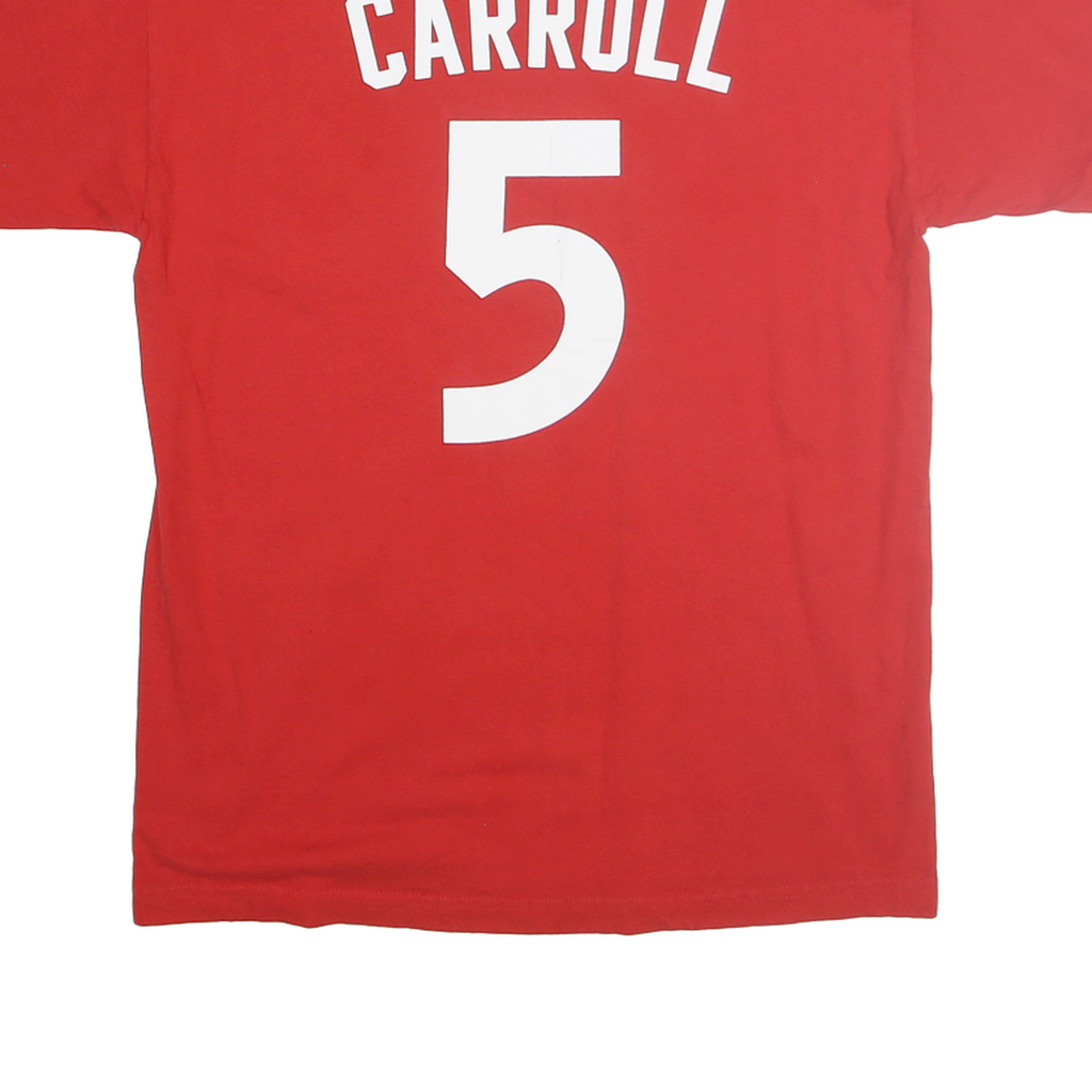 ADIDAS Mens Red Raptors 5 Graphic T-Shirt M Short Sleeve Crew Neck NBA