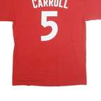 ADIDAS Mens Red Raptors 5 Graphic T-Shirt M Short Sleeve Crew Neck NBA