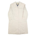 BURBERRY Womens Beige Cotton Classic Coat UK 12 Button Closure Plain Stylish