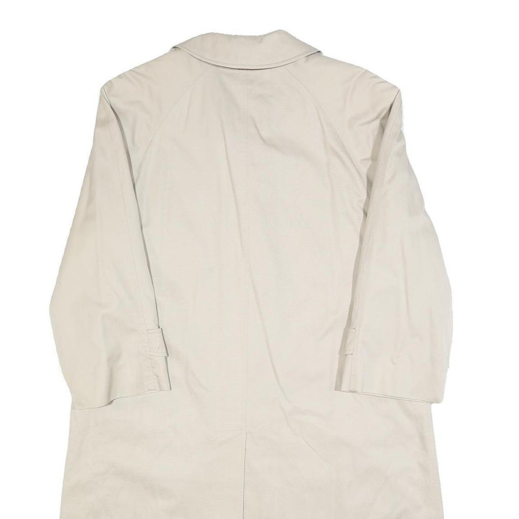 BURBERRY Womens Beige Cotton Classic Coat UK 12 Button Closure Plain Stylish