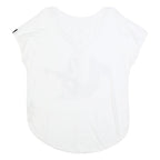 TRUE RELIGION Womens White Graphic T-Shirt M Short Sleeve Scoop Neck Cotton