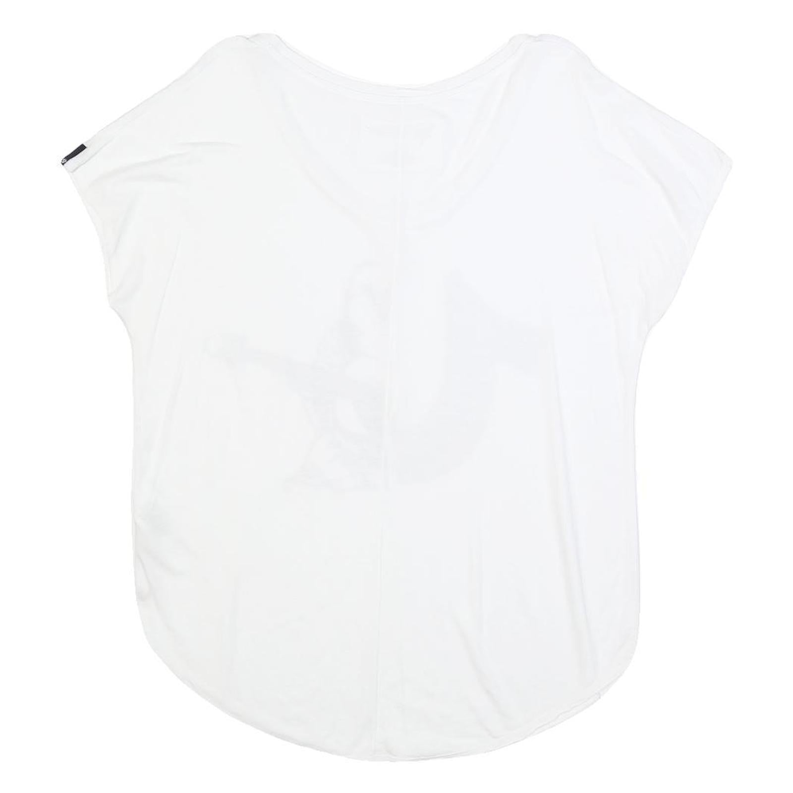 TRUE RELIGION Womens White Graphic T-Shirt M Short Sleeve Scoop Neck Cotton