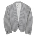 CELLINI Mens Grey & Black Striped Wool Blend Jacket M Woven Button Closure