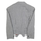 CELLINI Mens Grey & Black Striped Wool Blend Jacket M Woven Button Closure