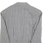 CELLINI Mens Grey & Black Striped Wool Blend Jacket M Woven Button Closure