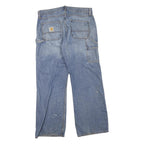 CARHARTT Mens Regular Blue Denim Jeans W36 L32 Workwear Straight Fit Cotton