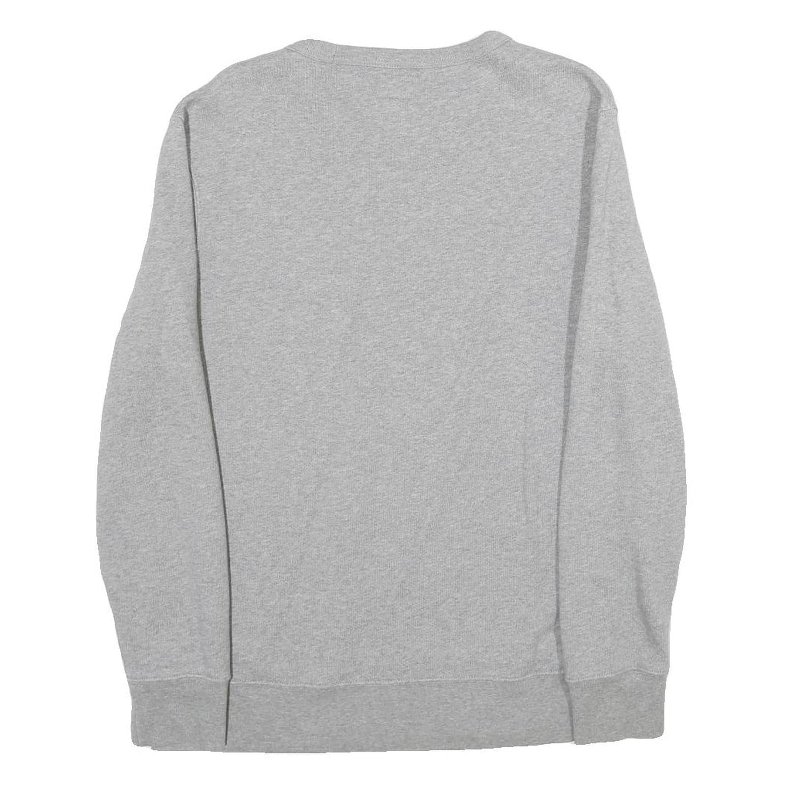 LEVI'S Mens Grey Sweatshirt Crew Neck S Cotton Blend Logo Print Casual Pullover