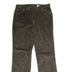 EDDIE BAUER Womens Corduroy Trousers Green Regular Flared W34 L32