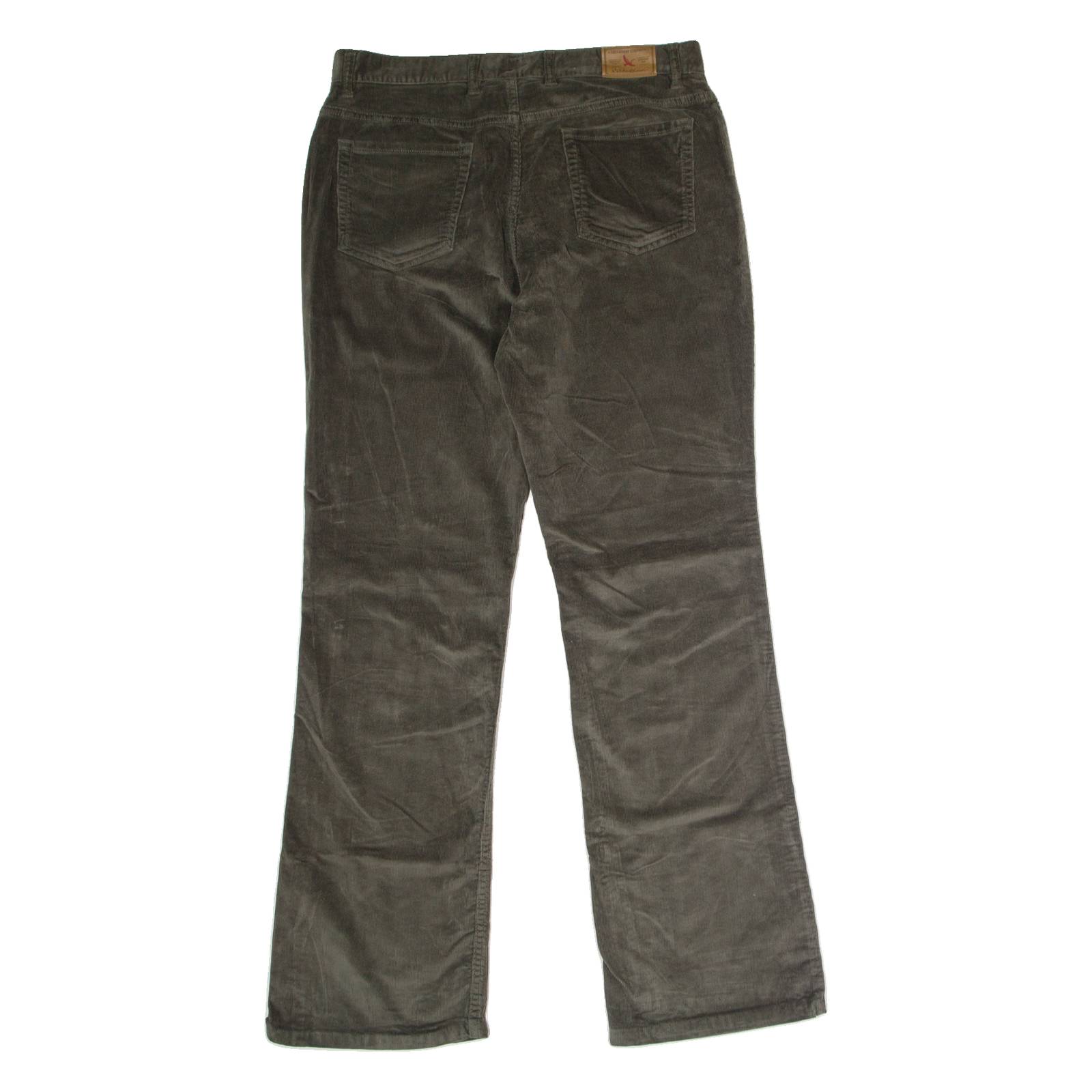 EDDIE BAUER Womens Corduroy Trousers Green Regular Flared W34 L32