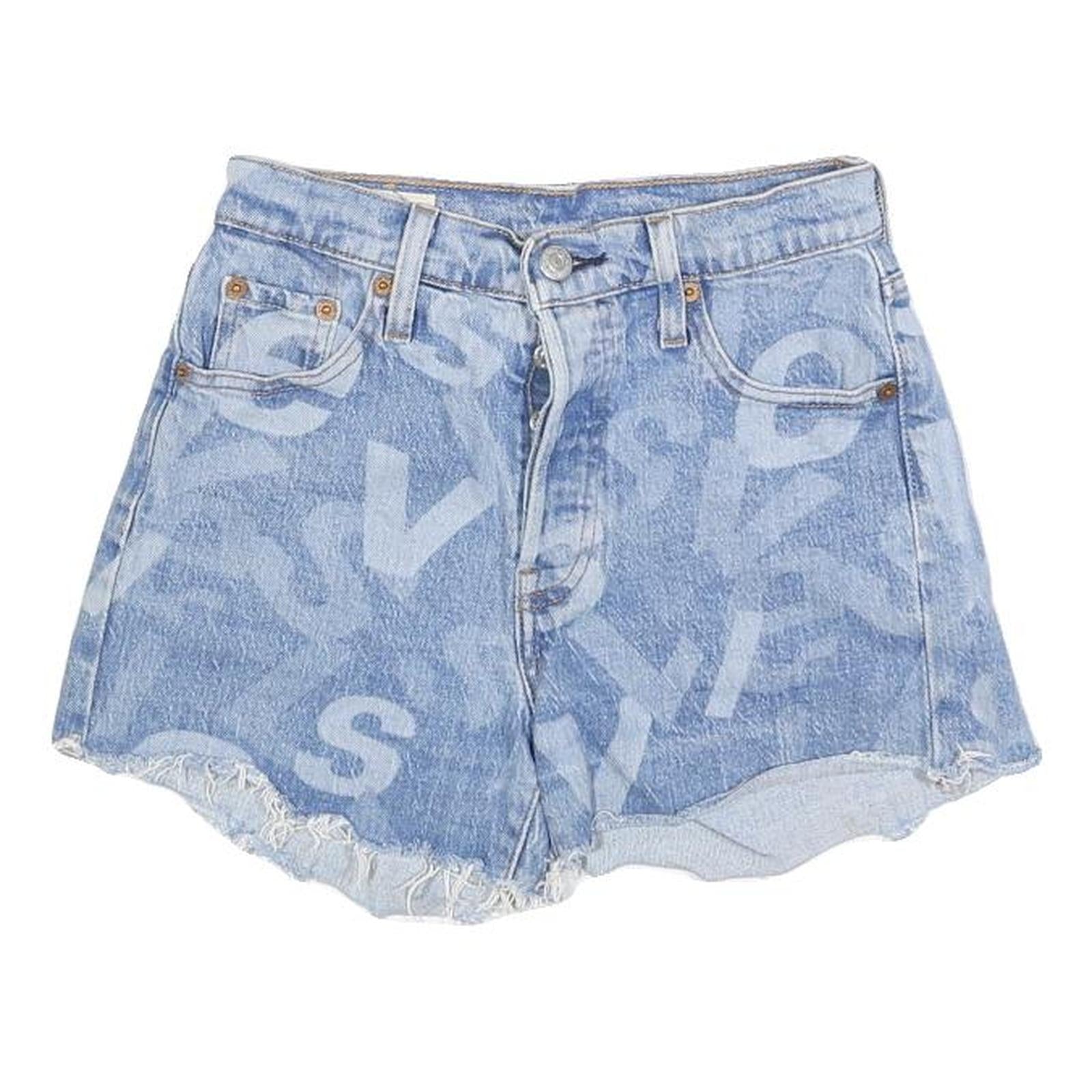 LEVI'S Womens Denim Blue Casual Shorts XXS W23 Cut-Off Frayed Hem